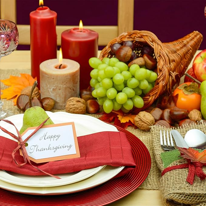 Dandat 6 Pcs Fall Cornucopia Basket 13.78 Inch Thanksgiving Horn of Plenty Autumn Table Decoration Harvest Cornucopia for Thanksgiving Table Centerpieces Fall Party Decorations