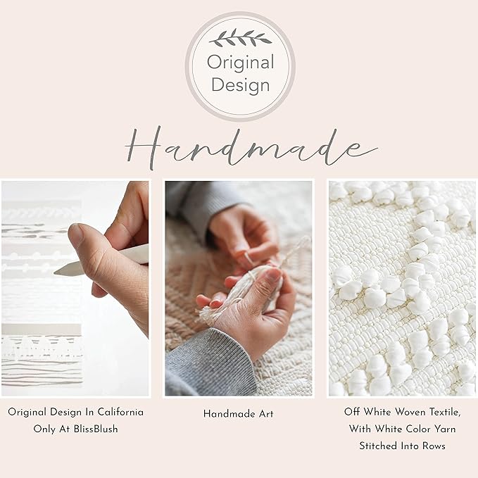 Pure White Decorative Throw Pillow Cover 20X20, Boho Accent Pillow for Couch, Square Modern Farmhouse Pillowcase for Living Room Couch Sofa Cushion Home Décor (Pack of 1)