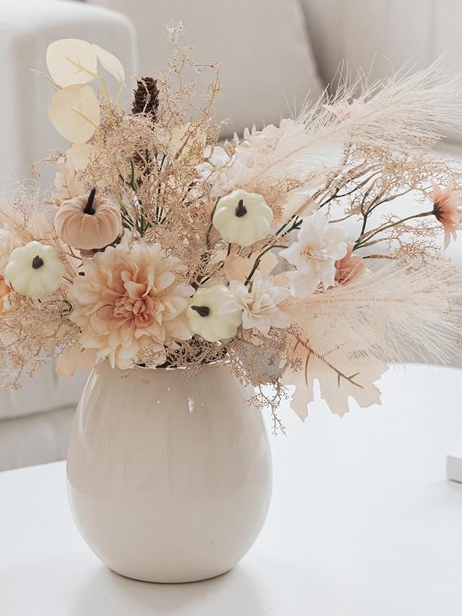 MISSPIN 10 PCS 18 inch Fall Decor Bouquets, Fall Decorations Indoor Outdoor Halloween Thanksgiving Farmhouse Arrangement Decorations for Front Door Wedding Centerpieces in Autumn (Boho)