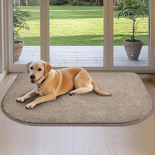 Dirt Trapper Dog Door Mat 32" x 47" / 80cm x 120cm, Washable Kitchen Rug, Non Slip Kitchen Mat for Floor, Absorbent Indoor Entryway Rug for Laundry, Bathroom, Bedroom