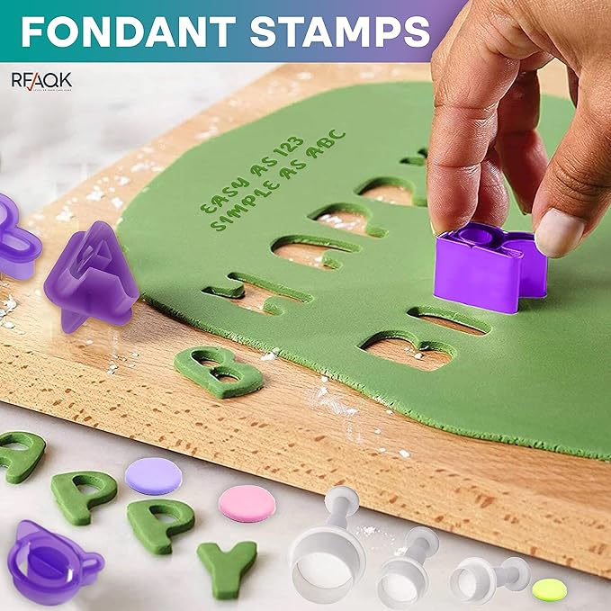 RFAQK 230PCs Cake Decorating Supplies Kit, Cake Decorating Set with Cake Turntable, Piping Bags and Tips, Modeling Tools, Cookie Plunger Cutters, Icing Smoother & Other Accessories for Cake Decoration