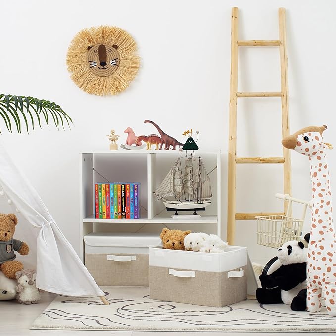 GRANNY SAYS Storage Bins with Lids, Decorative Storage Boxes, Clothes Stoarge Bins, Shelf Baskets, Closet Storage Bins for Clothing, Collapsible Storage and Organization, 2-Pack