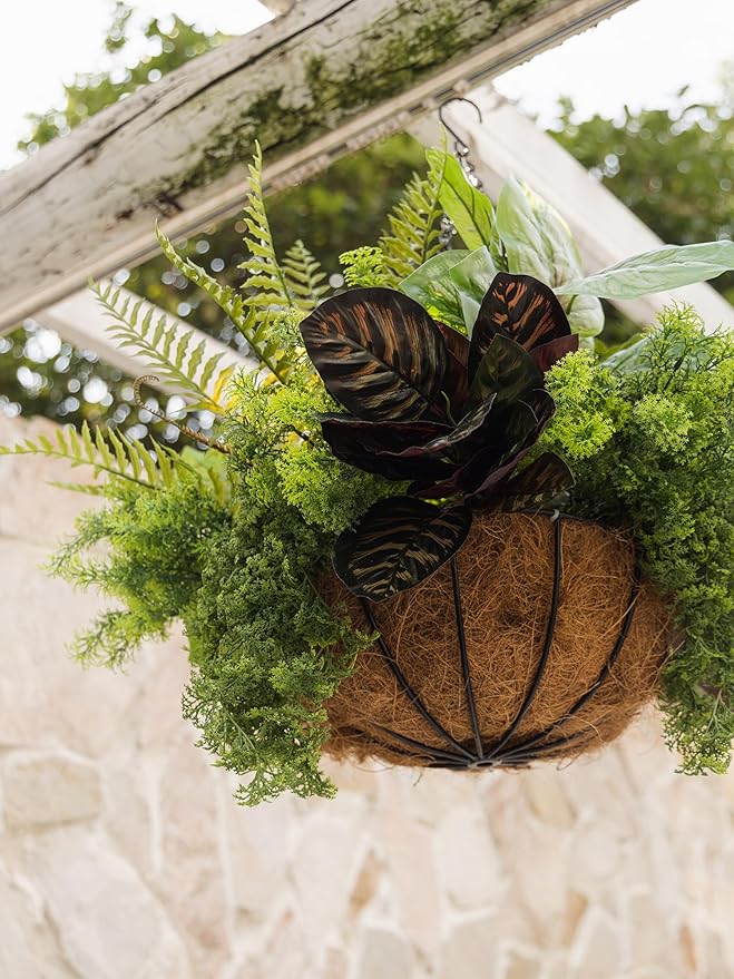 PARTY JOY 12 Bunches Fake Plants Outdoor, Fake Bushes UV Resistant Artificial Flowers Greenery Shrubs Faux Greenery for Outdoor Garden Patio Front Porch Yard Decor