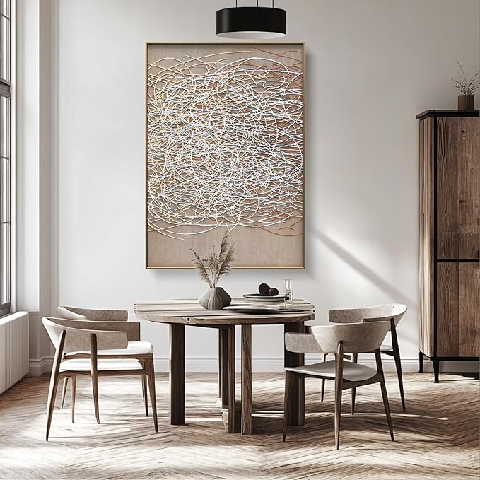 BrightA Bathroom Wall Accents Hallway Decor Minimalist Framed Canvas Acrylic Painting 27.6"x39.3"