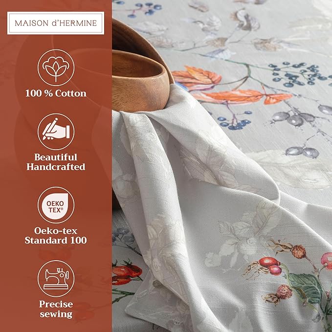 Maison d' Hermine Cloth Napkins Set of 4 100% Cotton Everyday Reusable Square Napkins Cloth Washable, Dinner, Party, Wedding, Restaurant (Equinoxe - Grey, 20" x 20")