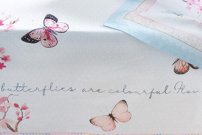 Maison d' Hermine Cloth Napkins Set of 4 100% Cotton Everyday Reusable Square Napkins Cloth Washable, Dinner, Party, Wedding, Restaurant, Spring/Summer (Blossoms in Spring, 20" x 20")