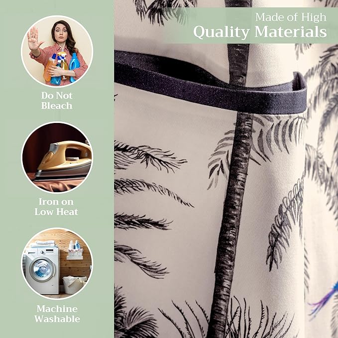 Maison d' Hermine 100% Cotton Apron for women with Pocket Kitchen Chef Apron for Men Cooking Gardening Server Waitress