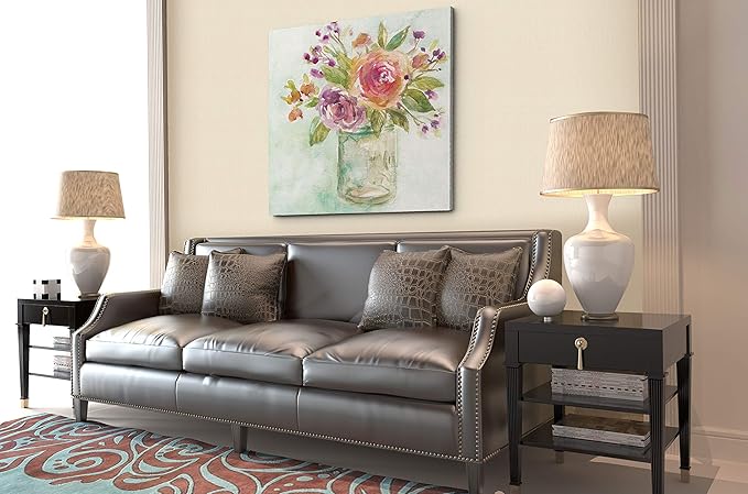 Wexford Home Summer Roses Gallery Wrapped Canvas Wall Art, 10x10