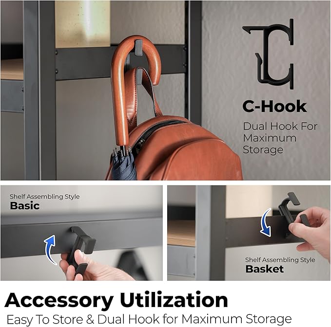 HOMEDANT House 5-Tier Metal Boltless Rolling Cart Shelf Rack Casters Heavy Duty Wheel Shelving Unit Adjustable Utility Storage Shelves Organizer Shelf Kitchen Garage 48.1" W x 18.5" D x 75.4" H 3Pack