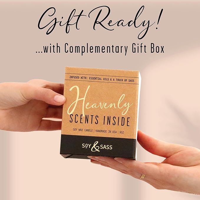 Mothers Day Gifts for Mom, Mom Gifts From Son - 'Having me as a Son' Soy Candle, w/Mahogany Teakwood I Mom Birthday Gifts from Son Ideas I 50Hr Burn, USA Made