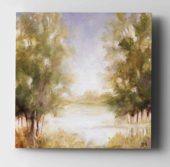 Wexford Home Soft Spring Gallery Wrapped Canvas Wall Art Décor, Ready to Hang, 32x32 (AZV-WC21-19295-3232-KL)