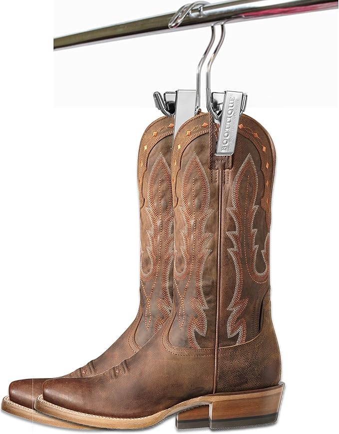 Original Boot Hanger - Shoe Storage Space Saver (Set of 3); Boot Hanger, Holder, Clips, Storage (Silver)