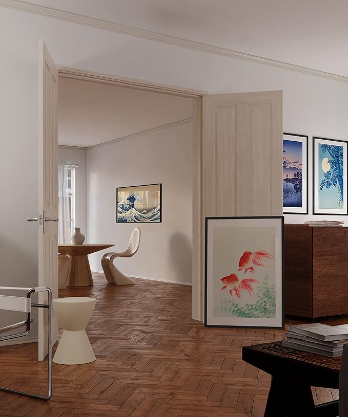 HAUS AND HUES 24"x36" Black Oak Wood Frames Set of 4-24"x36" Picture Frames for Wall, 24"x36" Black Picture Frame, Poster Frame 24"x36" Frames for Wall, 24"x36" Poster Frame Black