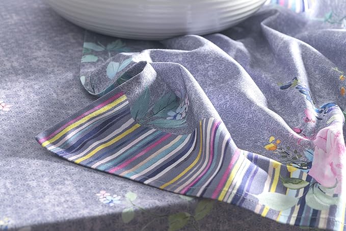 Maison d' Hermine Cloth Napkins Set of 4 100% Cotton Everyday Reusable Square Napkins Cloth Washable, Dinner, Party, Wedding, Restaurant, Spring/Summer (Sweet Rose Lavender - Lush, 20" x 20")