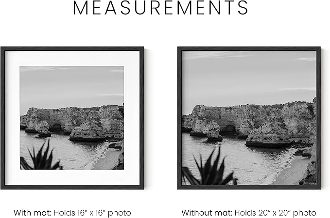 HAUS AND HUES Black Square Frames Set of 9-20x20