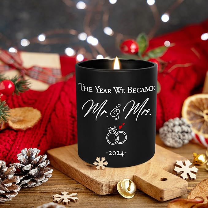 Wedding Gifts for Him Her - Long Lasting Vanilla Lavender Scented Candle 10oz - Wedding Anniversary 1st Married Mr and Mrs Gifts Women Bride for Couples 2025
