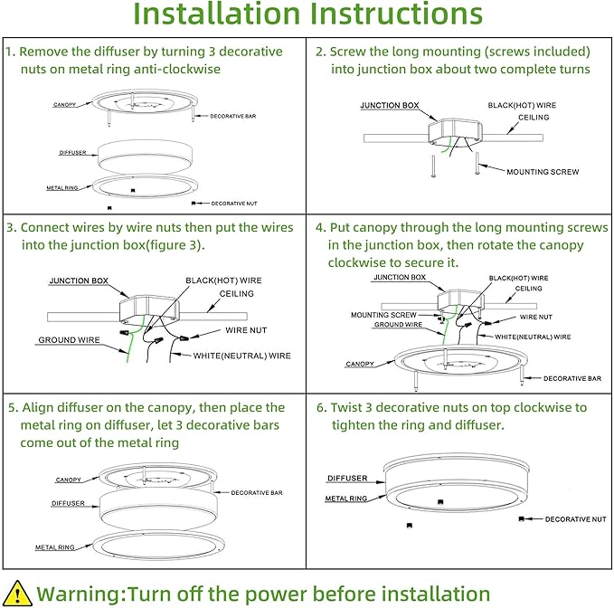 hykolity 10 inch Flush Mount LED Ceiling Light Fixture, 17W 1100lm, 2700K/3000K/3500K/4000K/5000K Adjustable Ceiling Lights, Brushed Nickel Saturn Dimmable Lighting for Hallway Bathroom or Kitchen