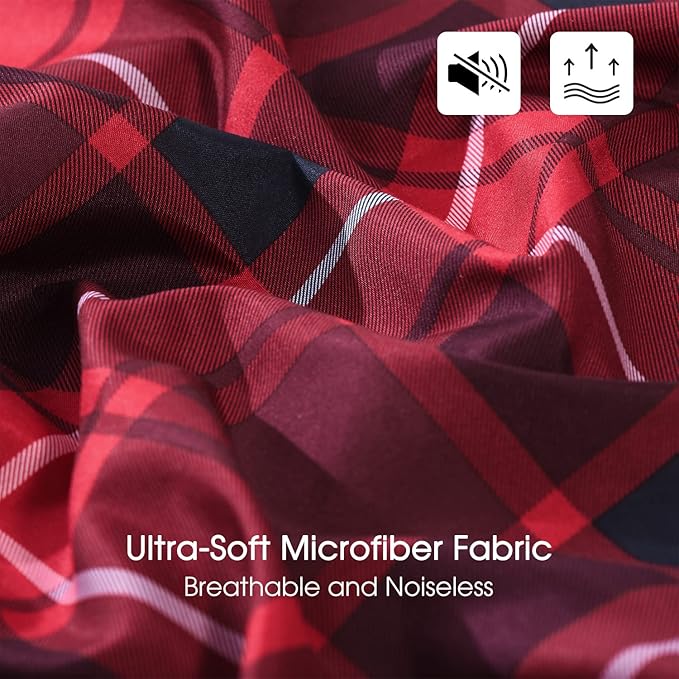 Basic Beyond Twin Comforter Set - Red and Black Buffalo Plaid Comforter Set Twin Down Alternative Bedding Comforter Set for All Season(1 Comforter with 1 Pillow Sham, 66" x 92")