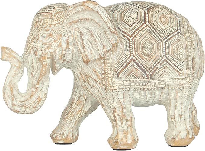 Bohemian-Style Elephant Statue Modern Art Sculpture - Feng Shui Home Decor Ornament for Bedroom, Office, Living Room, Desk & Cabinet Display, 4.72 Inch Indoor Decorative Figurine
