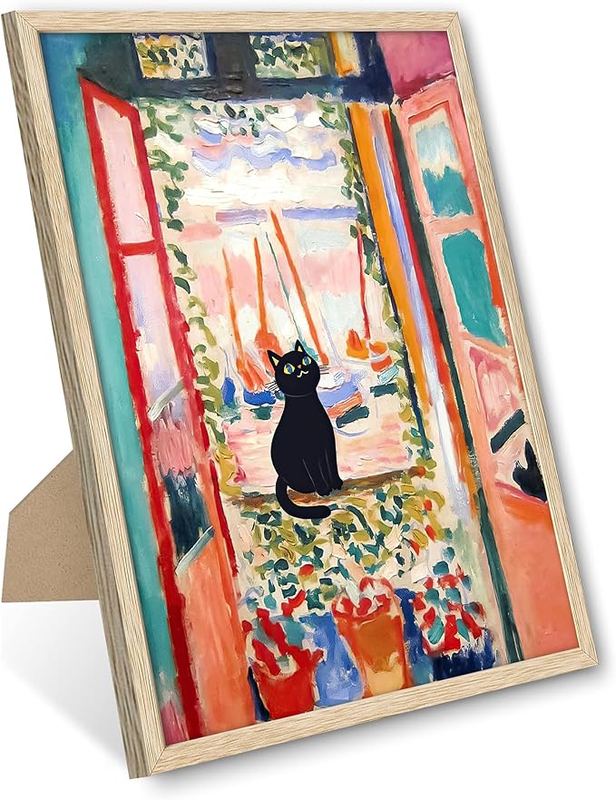 UPWOIGH 8x10 Oak Wood Picture Frame - Minimalist 8x10 Poster Frame, 8"x10" Picture Frame Wood, Natural Solid Wooden Picture Frames for Wall Art Photo and Prints (Set of 3)