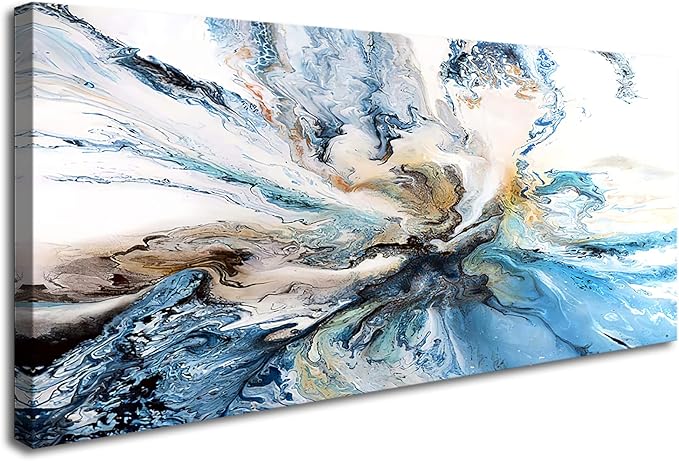 DZL Art A74975 Large Abstract Canvas Wall Art For Living Room Decoration Abstract Watercolor Picture Canvas Prints Painting for for Office Wall Decor Home Decorations