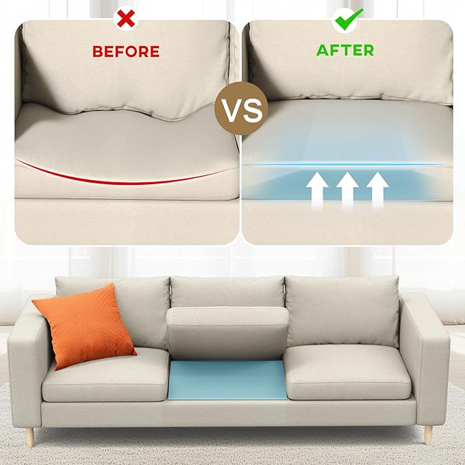 Couch Cushion Support, Trapezoid 40D Sofa Cushion Support for Sagging Couch Seats, High Density Foam Furniture Seat Sagging Repair, Set of 3