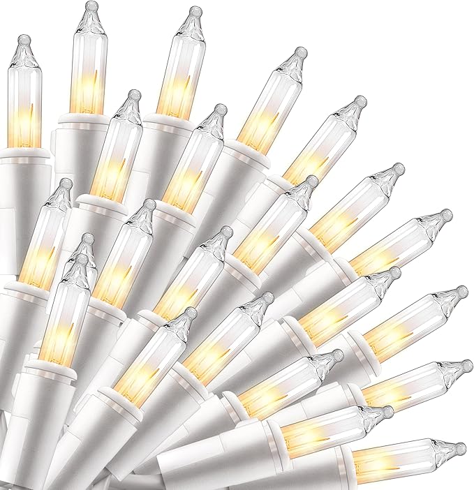 Joiedomi Christmas String Lights Indoor,300(3x100) Mini Warm Fairy Light,64.5FT Lighting Decor for Patio Dorm Classroom Bedroom Holiday Wedding Party Garland Birthday Festival,White Wire