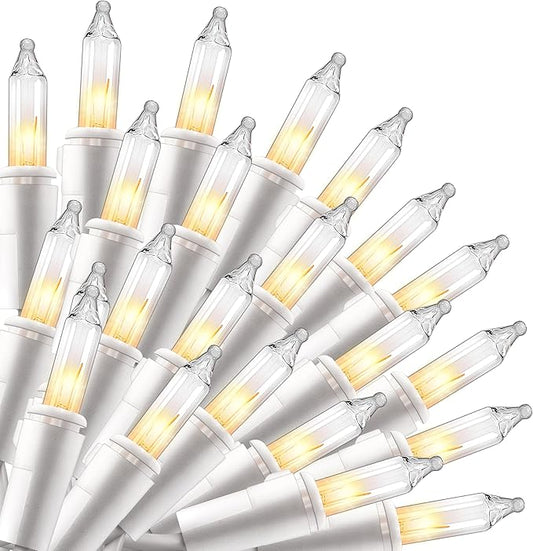 Joiedomi Christmas String Lights Indoor,200(2x100) Mini Warm Fairy Light,43FT Lighting Decor for Patio Dorm Classroom Bedroom Holiday Wedding Party Garland Birthday Festival,White Wire