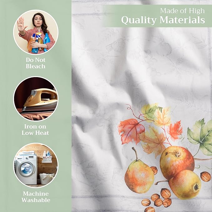 Maison d' Hermine Cloth Napkins Set of 4 100% Cotton Everyday Reusable Square Napkins Cloth Washable, Dinner, Party, Wedding, Restaurant (Fruit D'Hiver, 20" x 20")