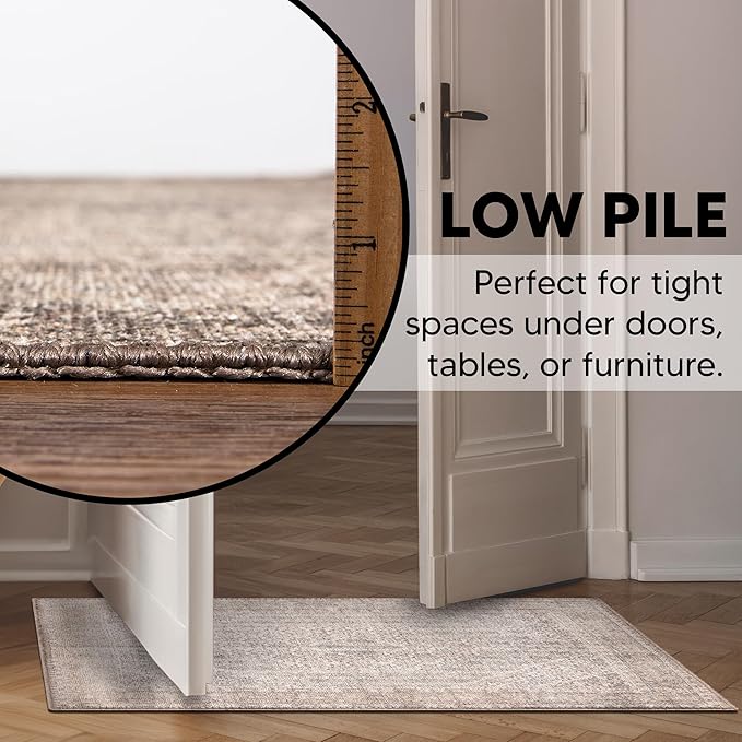 Keen Home Design 2x3 Rug - Machine Washable Entry Rug with Non-Slip Backing, Ideal for Enteryway, Kitchen, Bathroom, Laundry Room - Vintage, Easy Clean, Durable, Low Pile Rug - (2' x 3')