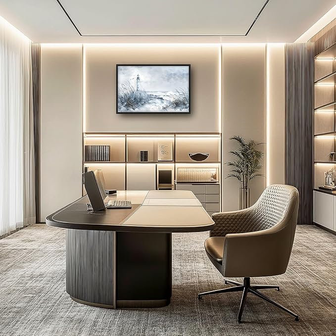 Flintis Large Lighthouse Wall Art Beach Lighthouse Pictures Wall Decor Abstract Nautical Canvas Painting Print Artwork Decoration Framed for Living Room Bathroom Master Bedroom Office 36L x 24W