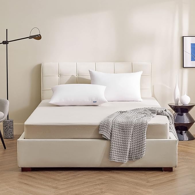 Bedsure Standard Pillows Size Set of 2 - Bed Pillows Standard Size for Sleeping, Soft and Supportive, Hotel Quality, Original Down Alternative Filling for Side, Back Sleepers, 2 Pack