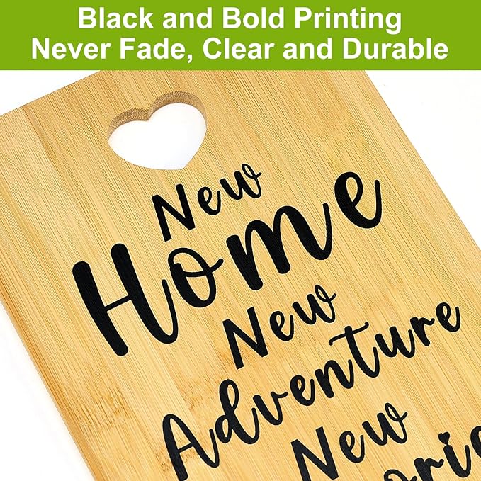 Housewarming Gift for New Home Charcuterie Boards Decorative Bamboo Cutting Board Kitchen House Decor House Owners Present for Christmas Gifts New Apartment Wooden Cheese Board