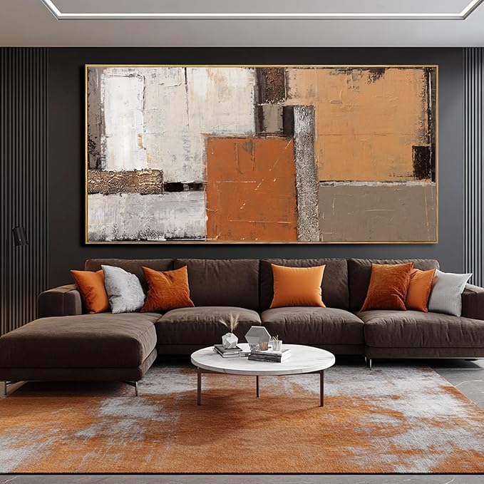 SDYA Yellow Canvas Decor Colorful Abstract Wall Art 29"x58" Decorations for Living Room Wall Decor Dining Room Modern Posters for Bedroom