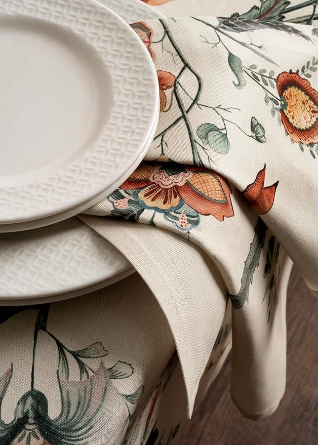 Maison d' Hermine Cloth Napkins Set of 4 100% Cotton Everyday Reusable Square Napkins Cloth Washable, Dinner, Party, Wedding, Restaurant (Dalida, 20" x 20")