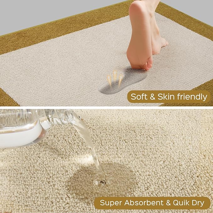 Machine Washable Runner Rug 24" x 70", Non Slip Kitchen Mat for Floor, Absorbent Entryway Rug for Kitchen, Bedroom, Hallway, Bathroom, Door (Roll Packing)