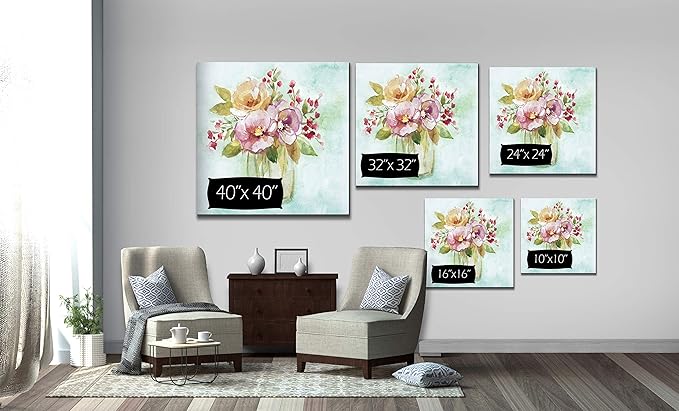 Wexford Home Summer Pansy Gallery Wrapped Canvas Wall Art, 24x24