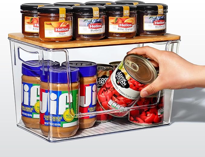 2 PACK Pantry Organizers and Storage Stackable Kitchen Countertop Organizers for Onion, Potato, Garlic, Fruit, Produce, Vegetable