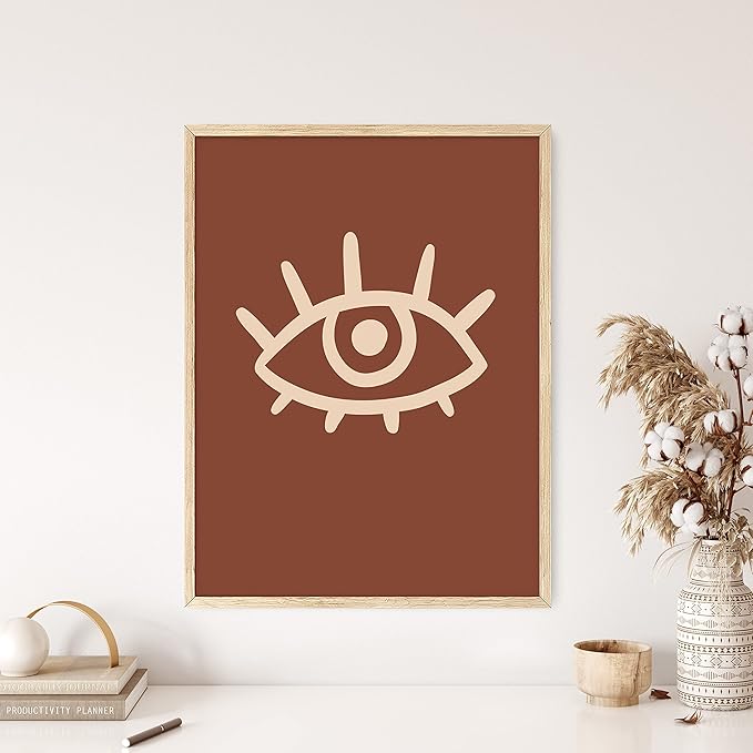 HAUS AND HUES Boho Posters Mid Century Modern Wall Decor - Abstract Art Prints | 12" x 16" UNFRAMED