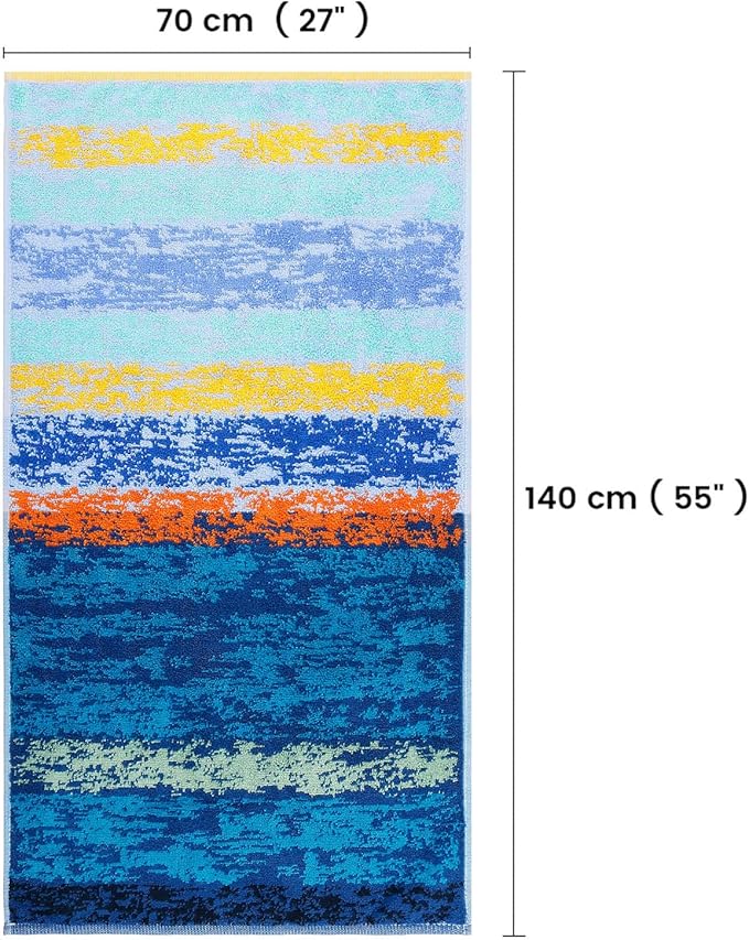 SEMAXE Luxury Bath Towel, 100% Cotton Towel with Hanging Loop and Smart Tag, Soft & Absorbent Bathroom Towel, Gift Box Packaging, 55" L x 27" W