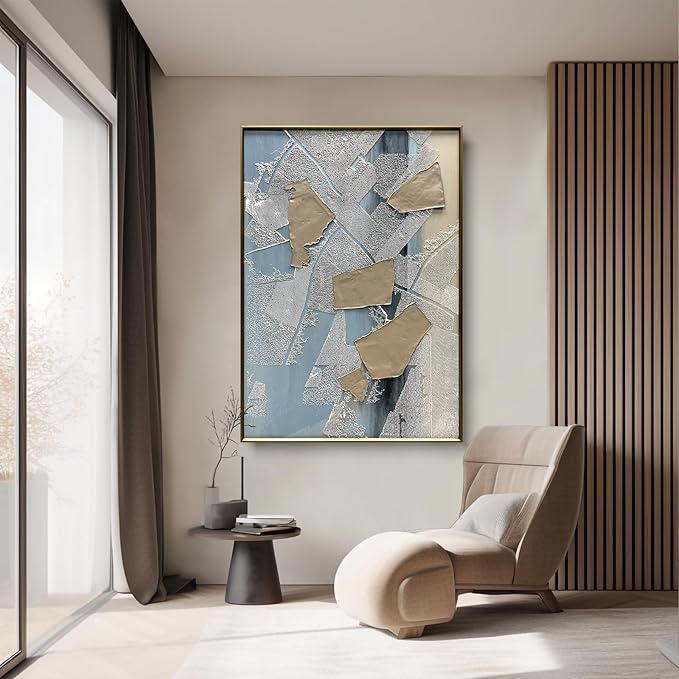 BrightA Large Framed Canvas Wall Art for Living Room and Bedroom Black and White Abstract Canvas Painting Wall Decor with Gallery Style 27.6"x39.3"