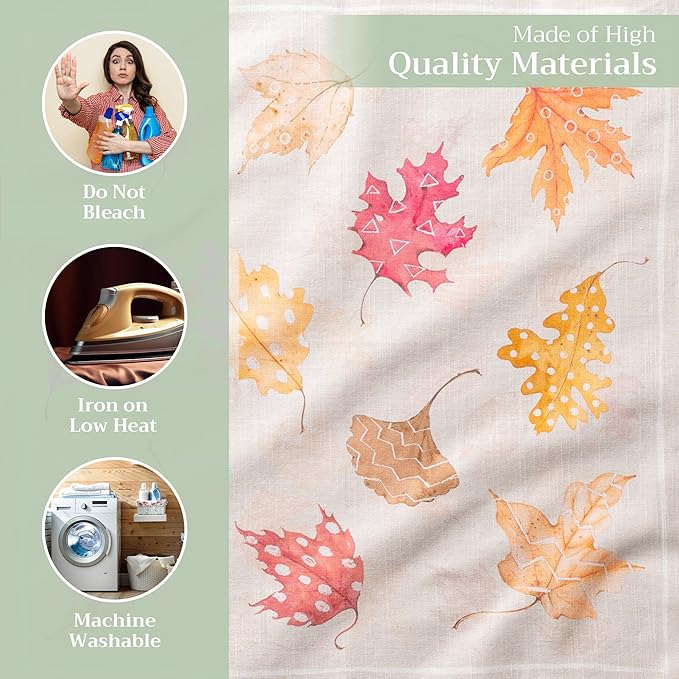 Maison d' Hermine Cloth Napkins Set of 4 100% Cotton Everyday Reusable Square Napkins Cloth Washable, Dinner, Party, Wedding, Restaurant (Colors of Autumn, 20" x 20")