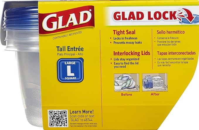 GladWare Tall Entree-3 ct