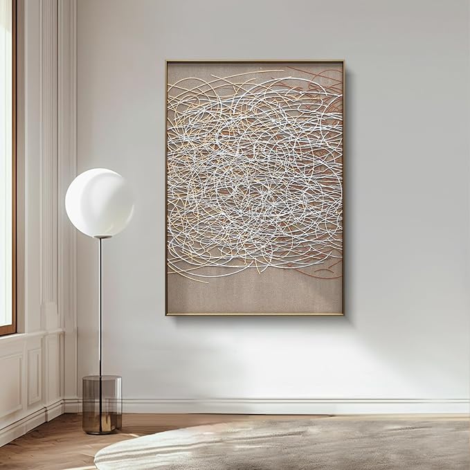 BrightA Bathroom Wall Accents Hallway Decor Minimalist Framed Canvas Acrylic Painting 27.6"x39.3"