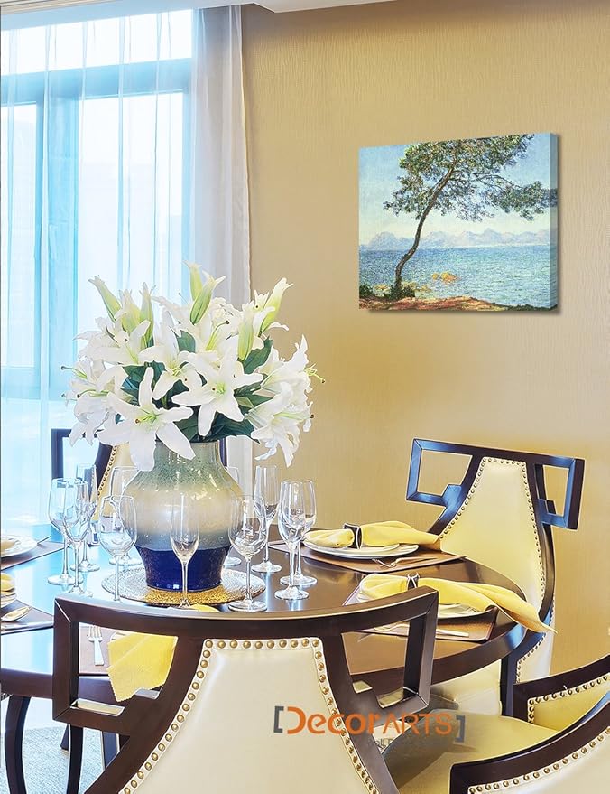 DECORARTS - The Esterel Mountains 1888, Claude Monet Art Reproduction. Giclee Canvas Prints Wall Art for Home Decor 20x16