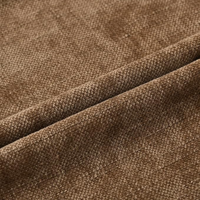 Set of 4 Soft Textured Decorative Throw Pillow Covers 24x24 Inch Cozy Farmhouse Cushion Cover Square Accent Pillow Cases for Bed Couch Sofa Living Room, Brown