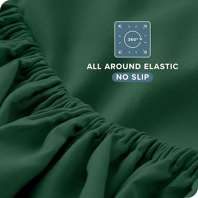 Bare Home Full Sheet Set - Luxury 1800 Ultra-Soft Microfiber Full Bed Sheets - Double Brushed - Deep Pockets - Easy Fit - 4 Piece Set - Bedding Sheets & Pillowcases (Full, Forest Green)