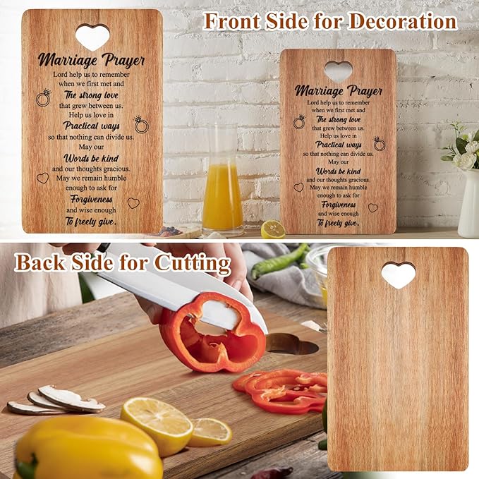 Wedding Gift for Couple Acacia Wooden Cutting Board Marriage Engagement Newlywed Gift for Wedding Shower Bridal Shower Gift for Groom Bride to Be Gift Wood Engraved Board Anniversary Mr and Mrs Gift