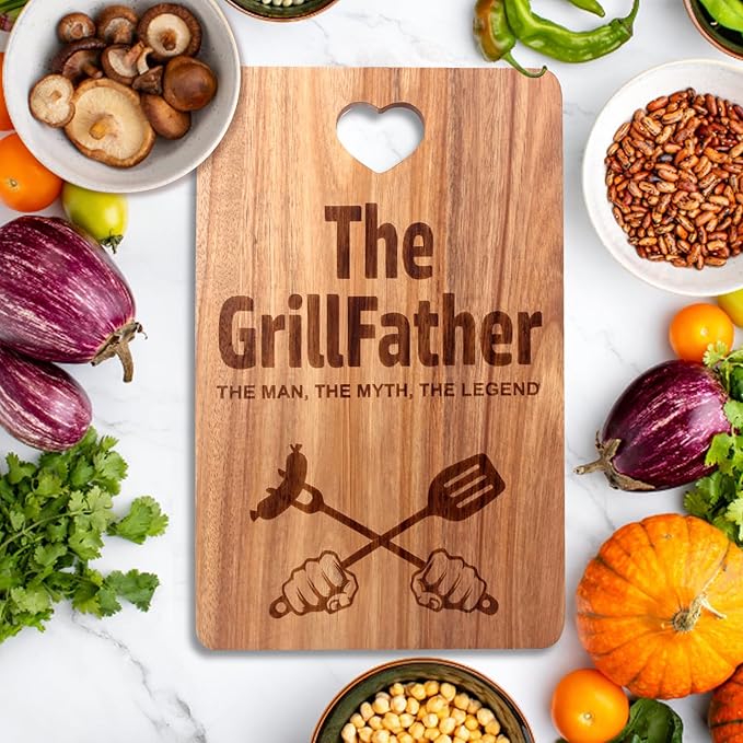 Gifts for Dad from Daughter Son Wooden Cheese Charcuterie Boards Unique Fathers Day Birthday Gifts Cool Christmas Kitchen Decor Presents for Dad Thanksgiving Xmas Gift for Father Cutting Board
