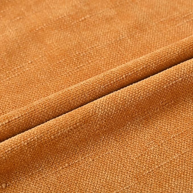 Set of 4 Soft Textured Decorative Throw Pillow Covers 18x18 Inch Cozy Farmhouse Cushion Cover Square Accent Pillow Cases for Bed Couch Sofa Living Room, Orange